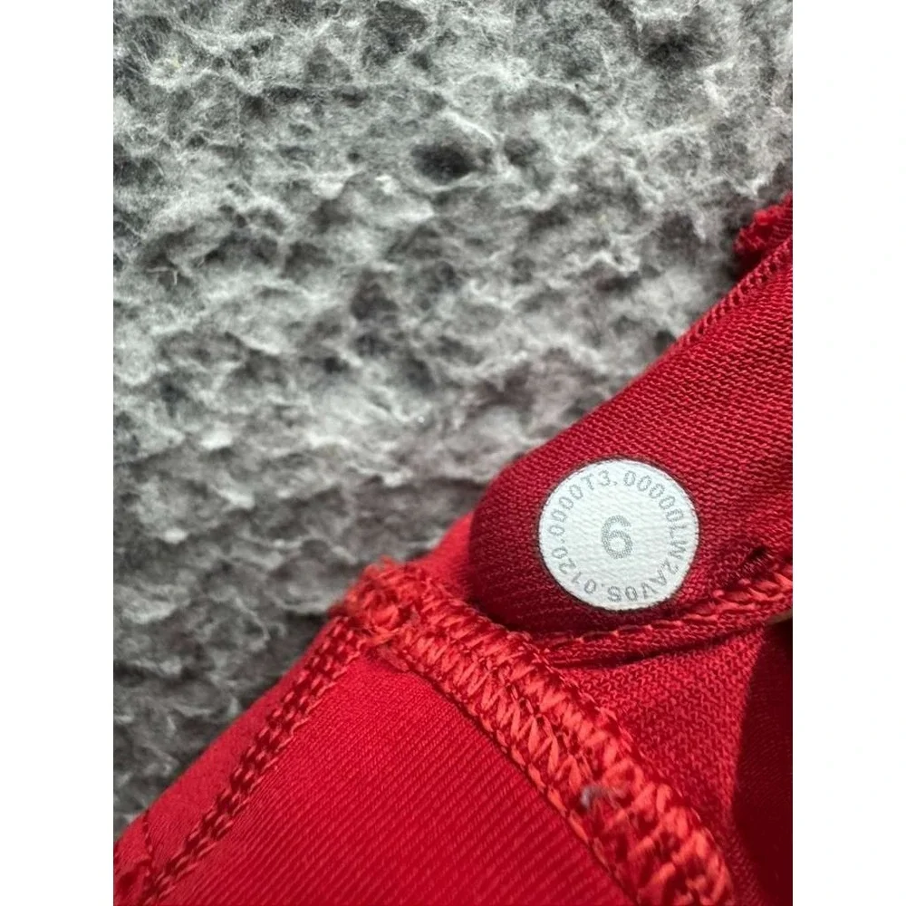Lululemon SoulCycle Energy Longline Medium Support Bra Red Womens‎ Size 6